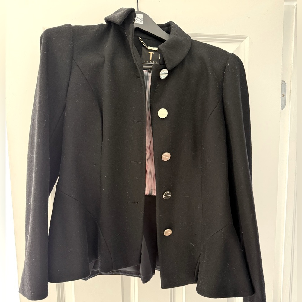 Ted Baker Wool/Cashmere short dress coat EUC